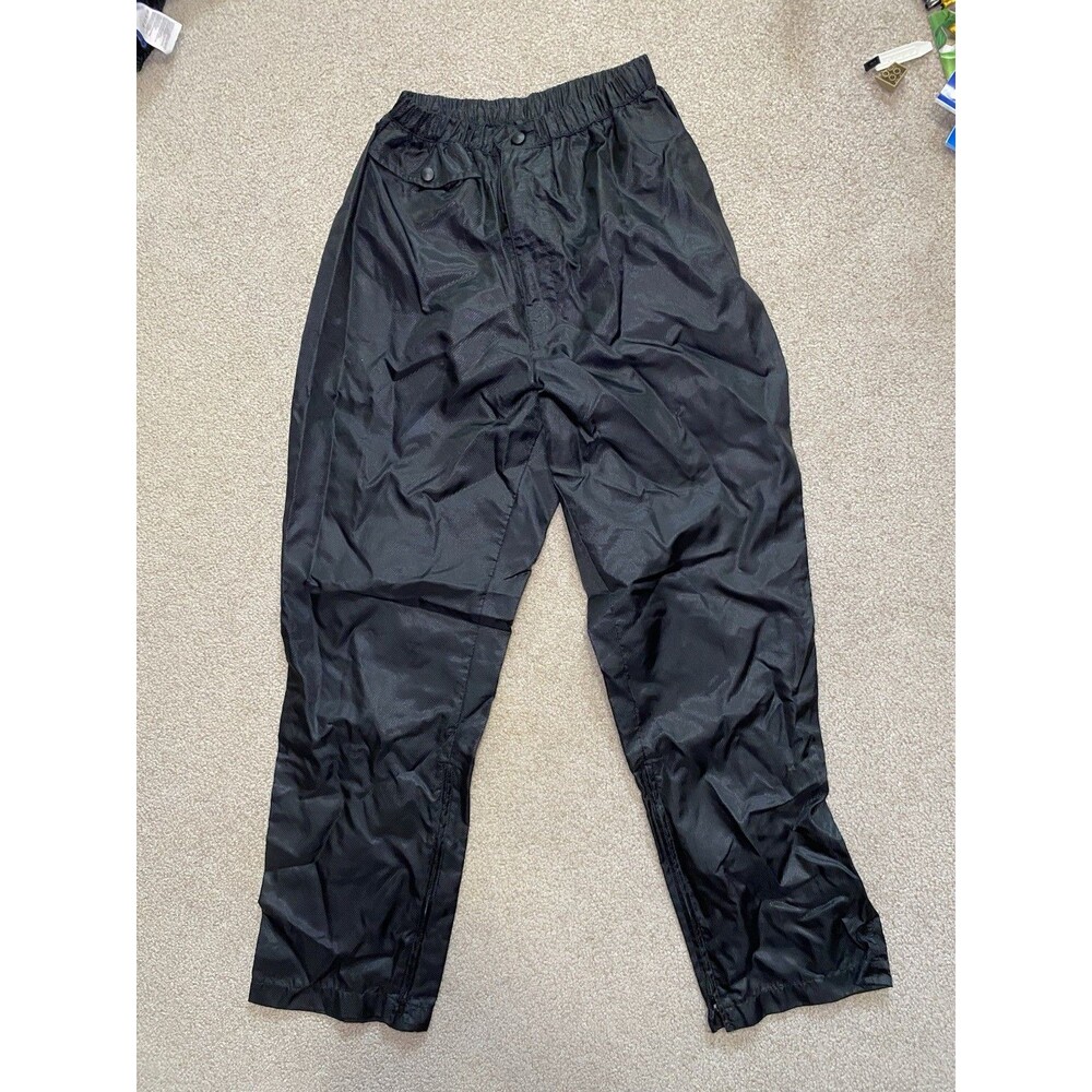 Vintage Sun Mountain Cirrus Rain Pants Black Ladies Size M Golf Waterproof Nylon